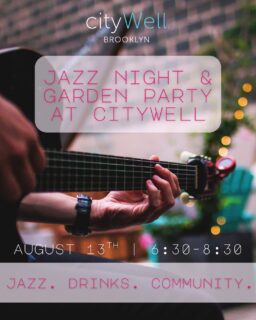 Join us for a night of live Jazz in our beautiful outdoor oasis in Gowanus. $45 includes drinks & snacks & Jazz.

About the band: 🎶✨🌿 Askerov, Togami & Swanson

Arthur Askerov on guitar, Zachary Swanson on double bass and Yuko Togami on percussion, perform a mixture of jazz standards and contemporary songs. Musically the ensemble is a veritable collective, each member equal in their abilities to lead and support. This communal element and trust in each other is evident not only in the heightened interplay but in the group’s arrangements, which are malleable and develop in real time. Subtlety, refined timbre and tonal complexities create a lush trio sound. Dynamics and density shift as the music unfolds, unveiling an ensemble that moves as one.

Link in bio~ see you there!