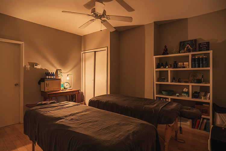 two massage tables in the Loft