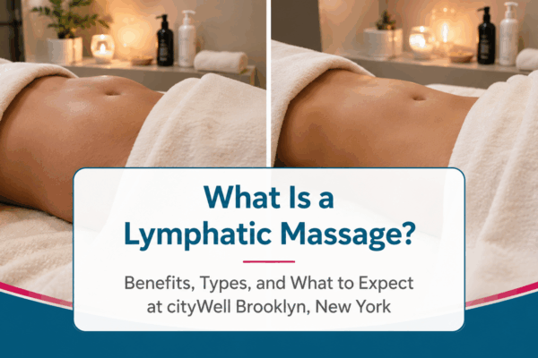 Main image of an article that explains what is a lymphatic massage, it’s benefits, types, and what to expect at citywell Brooklyn, New York